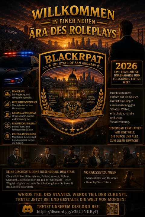 Werbebanner von BLACKRPAT – The State of San Andreas