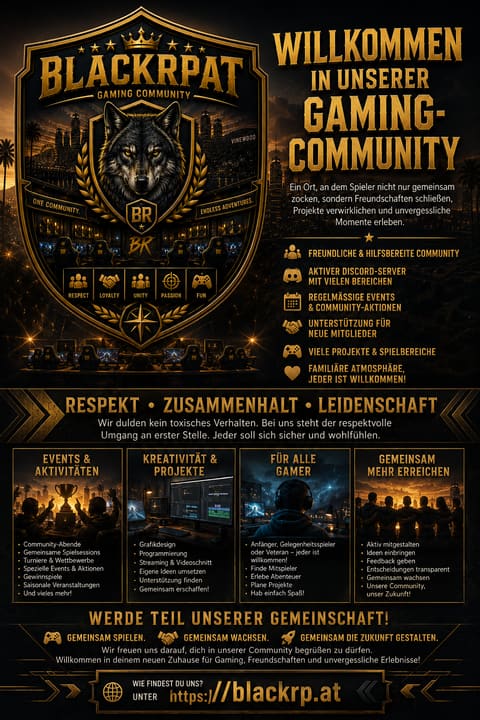 Werbebanner der BLACKRPAT Gaming Community